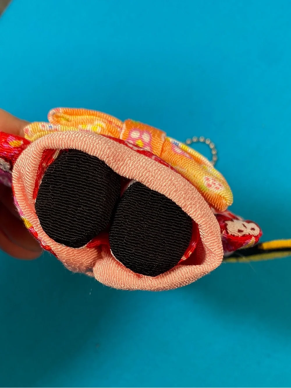 Sanrio Hello Kitty Red & Pink Floral Kimono Plush Keychain